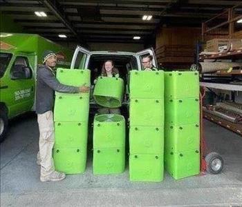 Tre, Christa, and Mikey, team member at SERVPRO of Moline / Rock Island and Kewanee