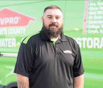 Robby Crawford, team member at SERVPRO of St. Mary's County